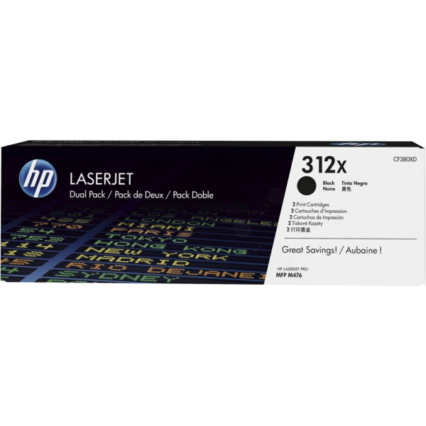 Original Toner HP CF380XD (312XD) Doppelpack schwarz