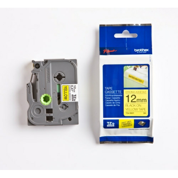 Original Schriftbandkassette Brother TZE-S631 schwarz auf gelb