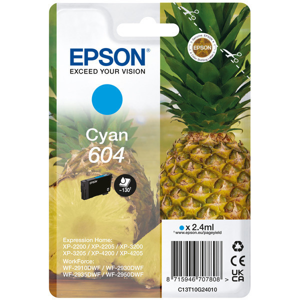 Original Tintenpatrone Epson 604 cyan (C13T10G24010)