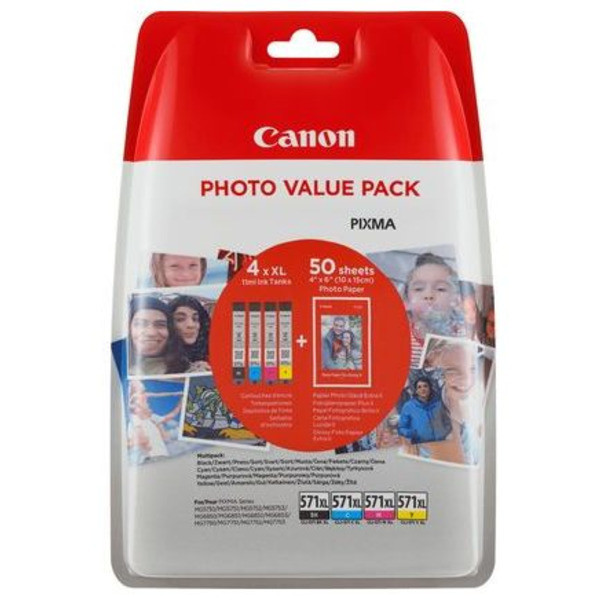 Original Tintenpatronen Canon CLI-571XL multipack (0332C005)