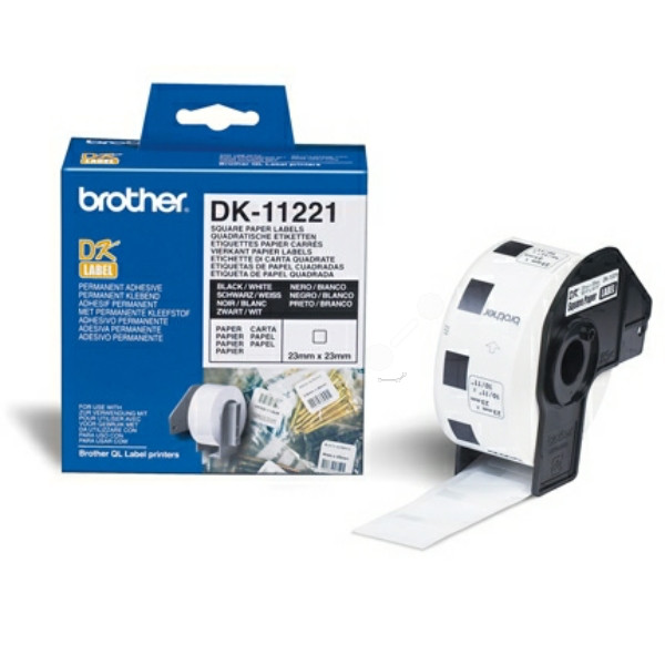 Original Etikettenrolle Brother DK-11221 (23mm x 23mm) 1.000 Stk./Rolle
