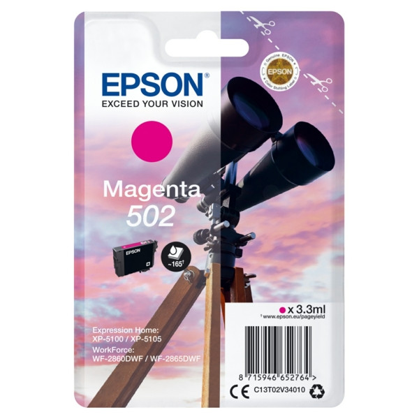 Original Tintenpatrone Epson 502 magenta (C13T02V34010)