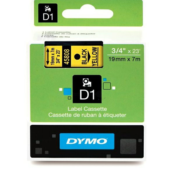 Original Etikettenrolle Dymo S0720880 schwarz auf gelb (19mm x 7m)