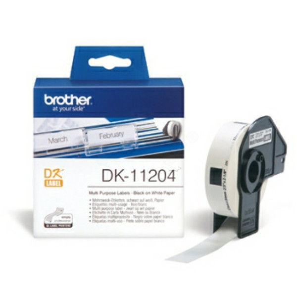 Original Etikettenrolle Brother DK-11204 (17mm x 54mm) 400 Stk./Rolle