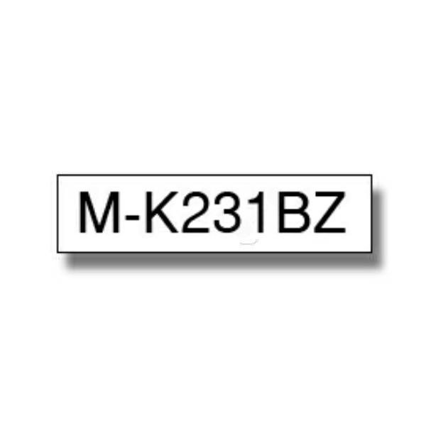 Original Schriftbandkassette Brother MK-231BZ schwarz auf weiß (12mm x 8m) 