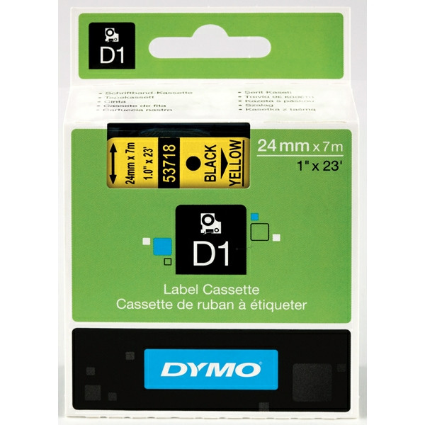 Original Etikettenrolle Dymo S0720980 schwarz auf gelb (24mm x 7m)