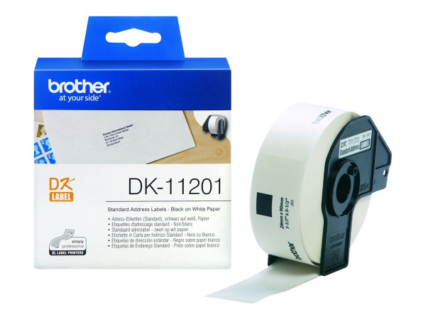 Original Etikettenrolle Brother DK-11201 (29mm x 90mm) 400 Stk./Rolle