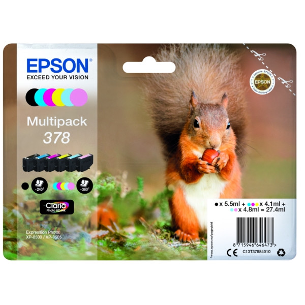 Original Tintenpatronen Epson 378 multipack (C13T37884010)
