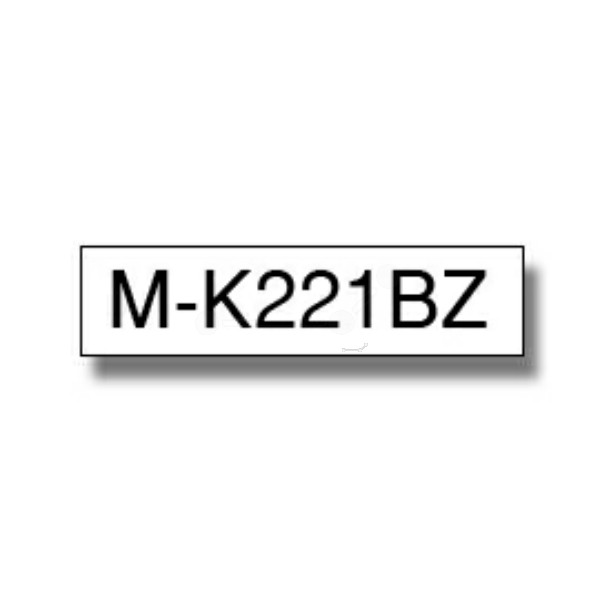 Original Schriftbandkassette Brother MK-221BZ schwarz auf weiß (9mm x 8m) 