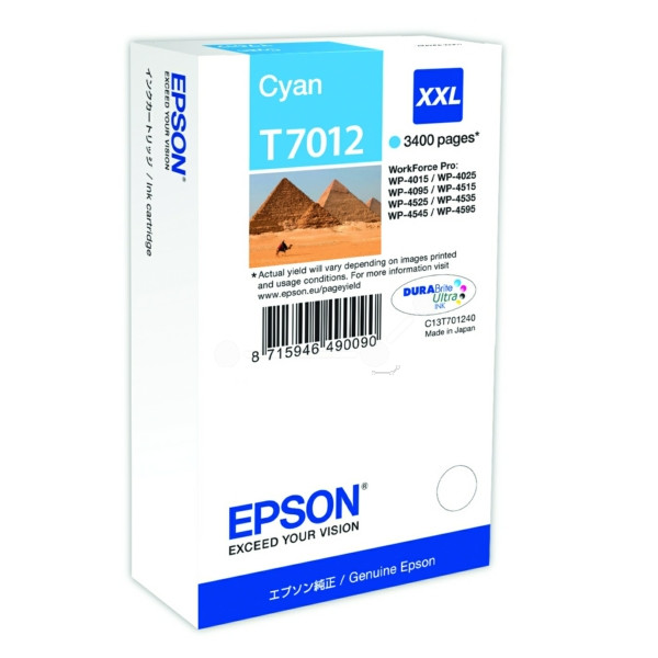 Original Tintenpatrone Epson T7012 cyan (C13T70124010)