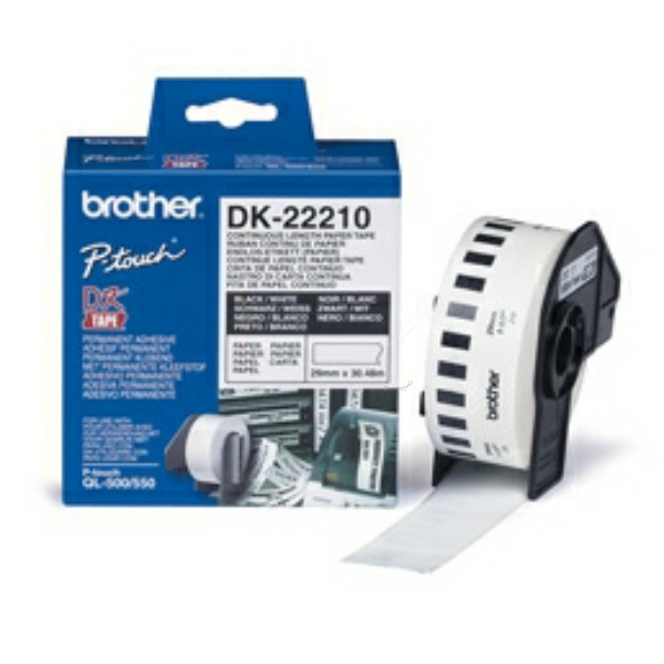 Original Etikettenrolle Brother DK-22210 (29mm x 30,48m)