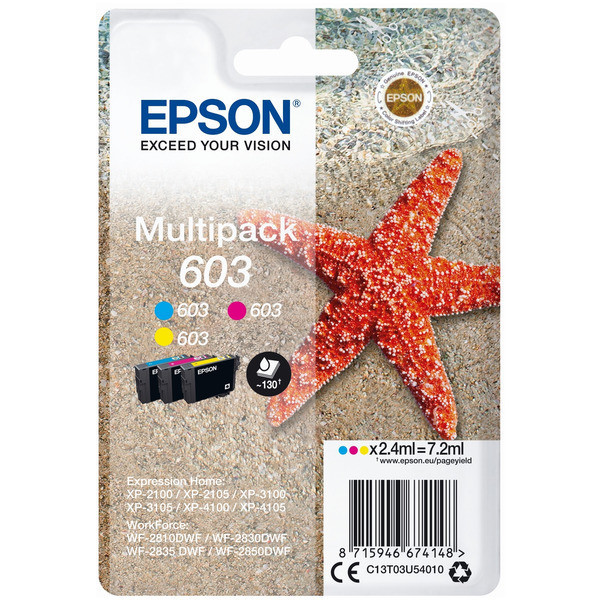 Original Tintenpatronen Epson 603 Multipack (C13T03U54010)